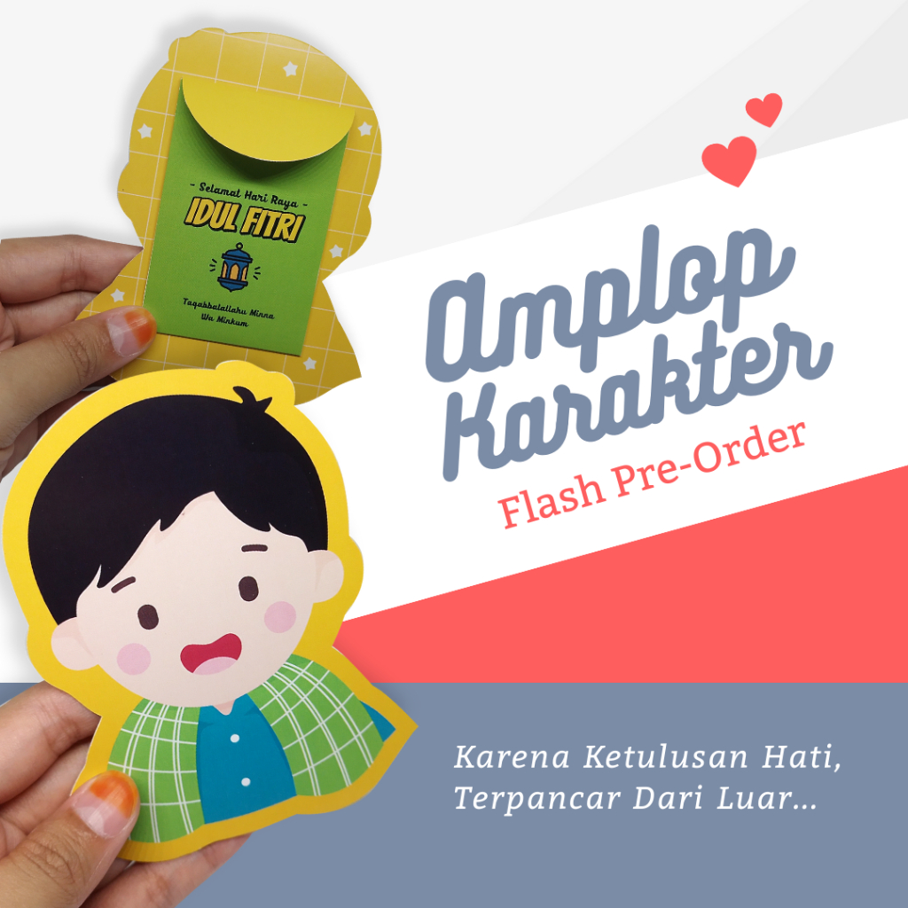 

[MANNSHPRO] 1 pack Amplop Lebaran 3D Karakter Lucu