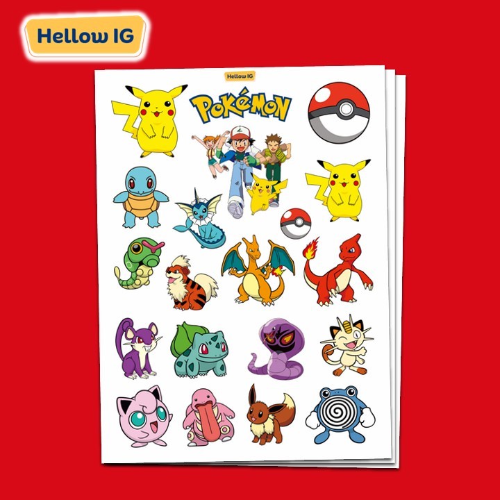 

STICKER PACK POKEMON | STIKER POKEMON | PIKACHU | BOTOL HP HELM AESTHETIC KOPER PREMIUM WATERPROOF SET