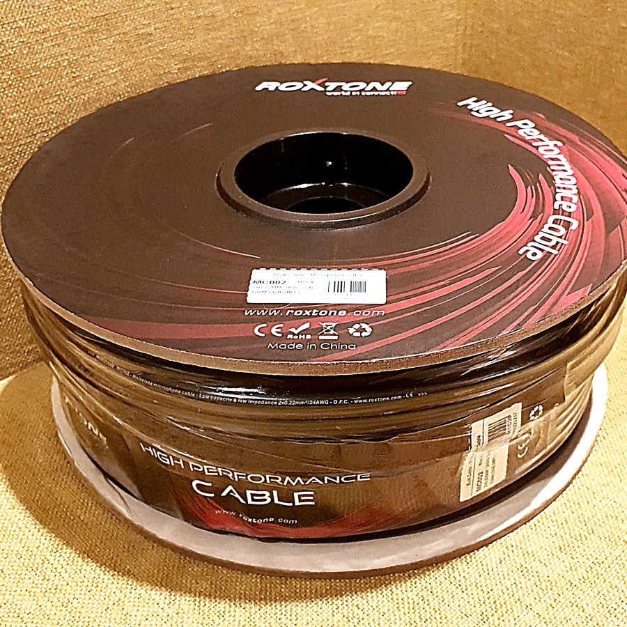 KABEL MIC STEREO PROFESIONAL ROXTONE MC002 ORIGINAL - 100 Meter