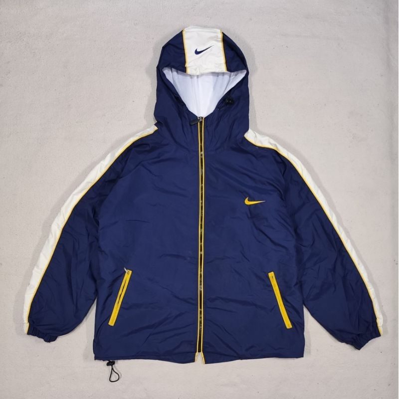 Nike Vintage 90s Spell Out Swoosh Windbreaker Jacket Sportswear