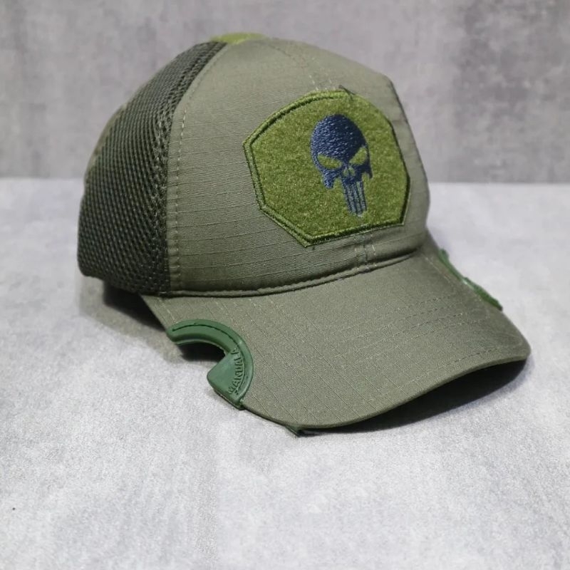 topi tactical punisher hijau / topi pria tactical