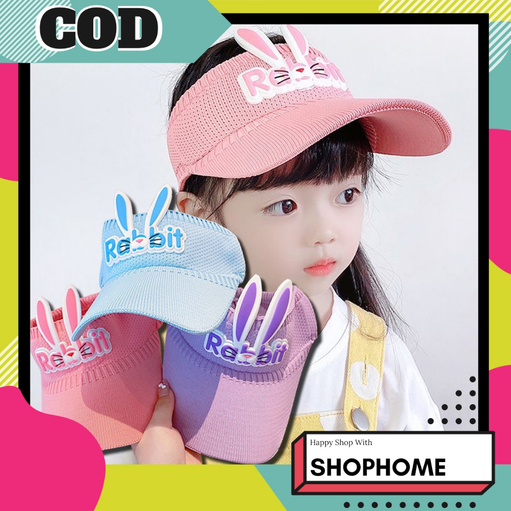 SHOPHOME - Topi Anak Perempuan Cewek Laki Laki Lucu Motif Rabbit Import Sport Fashion Korea HAT08