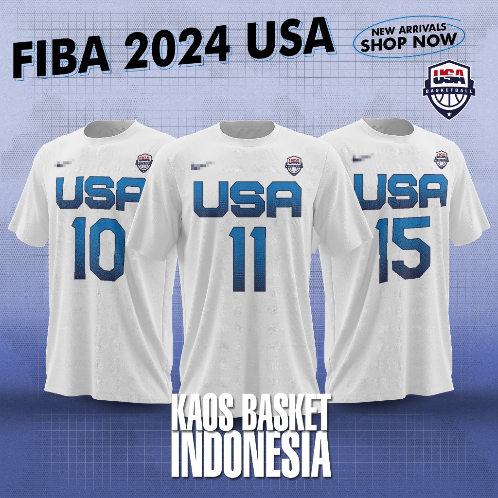 Tshirt kaos Basket FIBA World Cup 2023 USA Collection