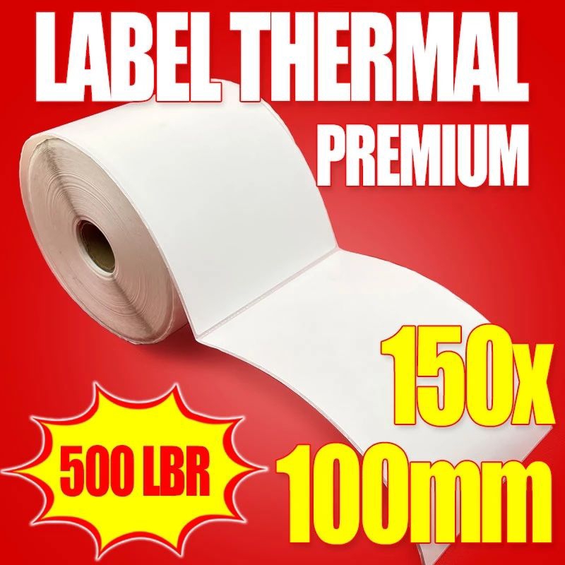 

STICKER KERTAS THERMAL LABEL 100x150MM A6 500 LEMBAR