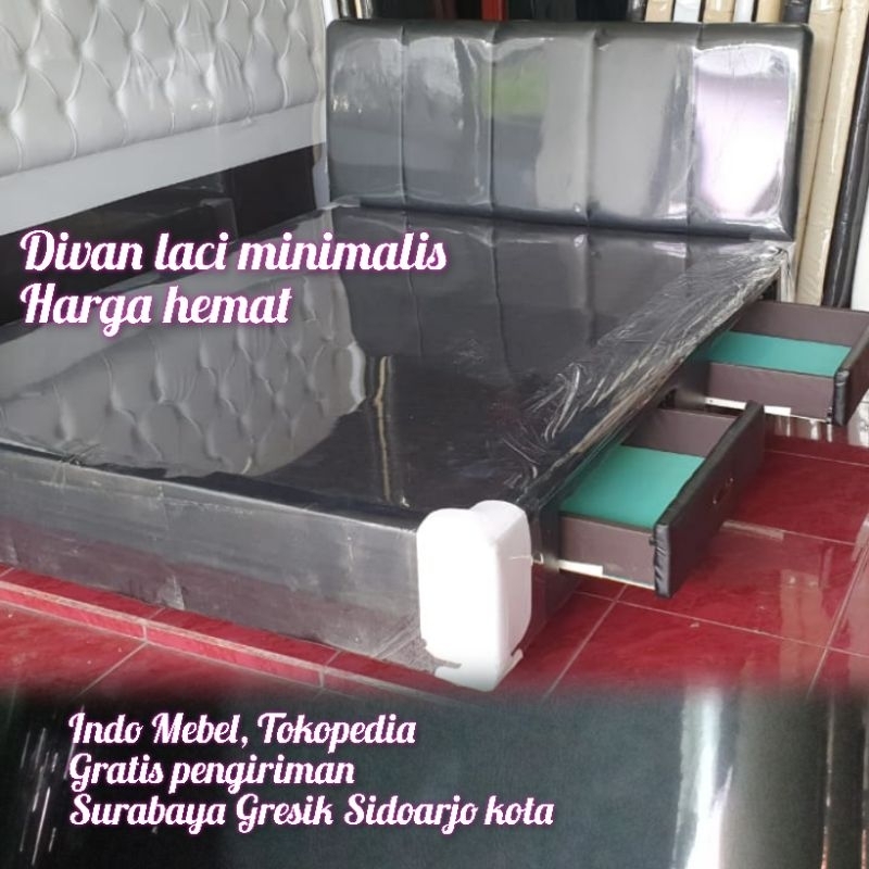 Set divan laci LXD 160 180 x 200 Amben Rangka laci tempat tidur alas kasur