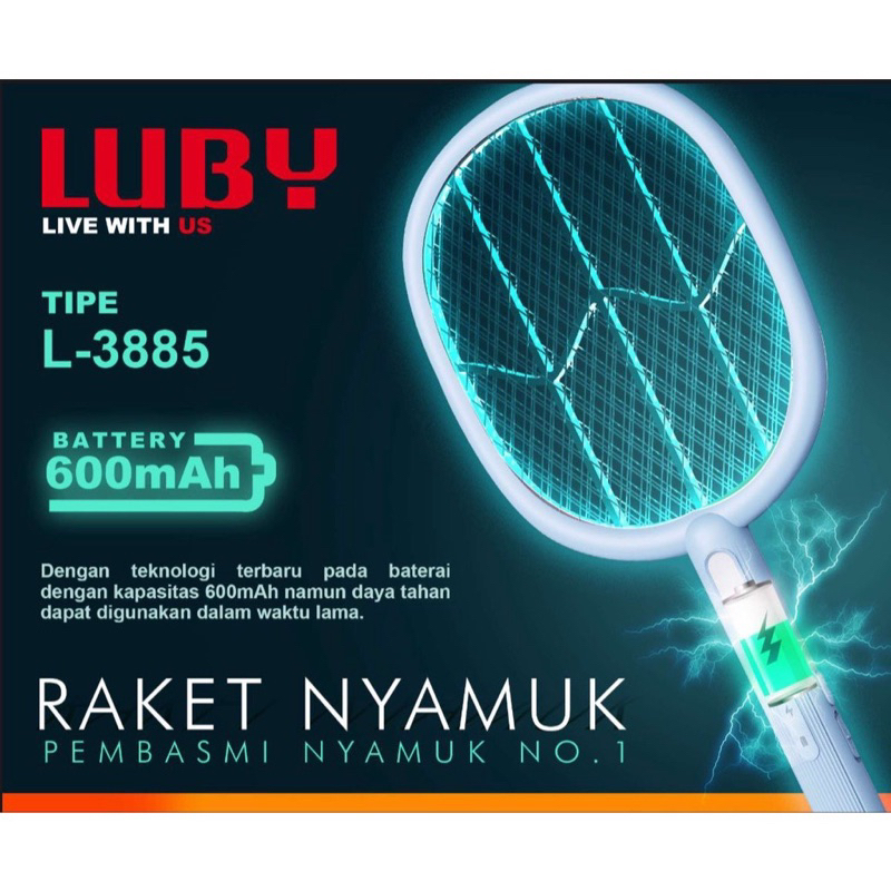Raket Nyamuk Luby / Recharger Luby Raket Nyamuk