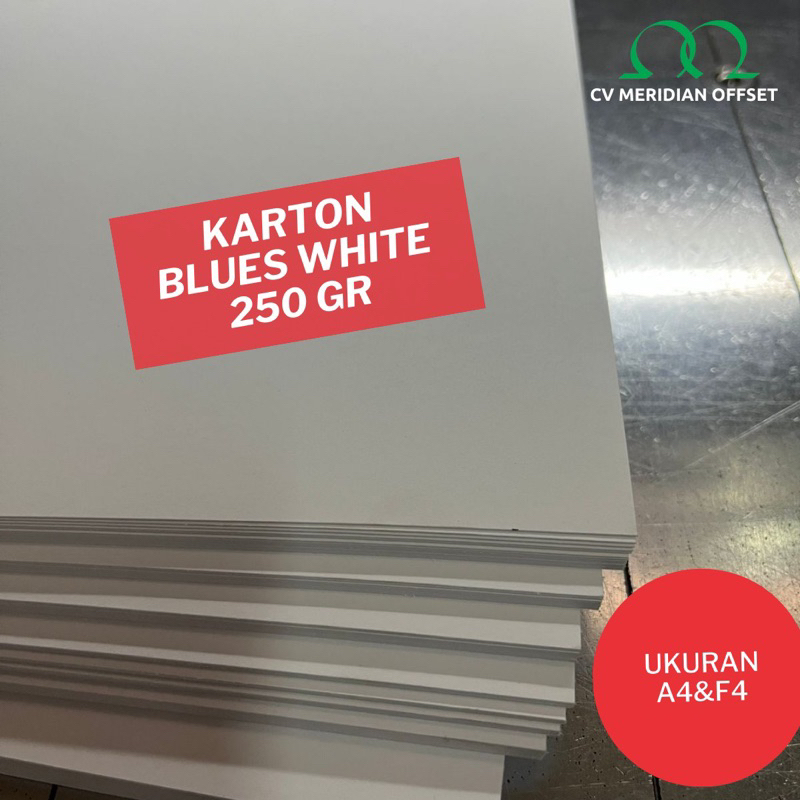 

Karton Blues White kertas BW 250 gsm isi 50 lembar ukuran a4 & f4