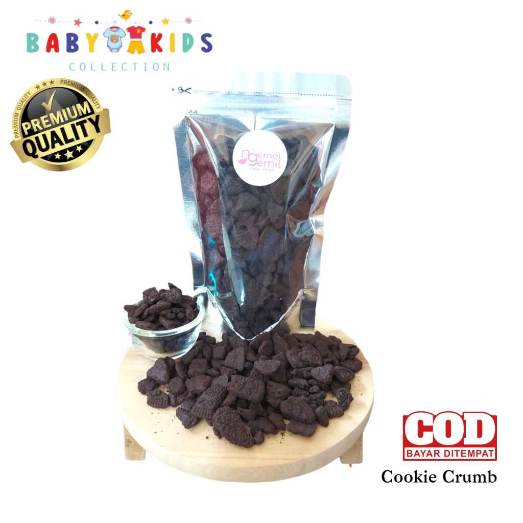 

Cookie Crumb O-oreo Biskuit Crumb Remahan Biskuit Hiasan Topping Kue Puding Cake Kualitas Premium