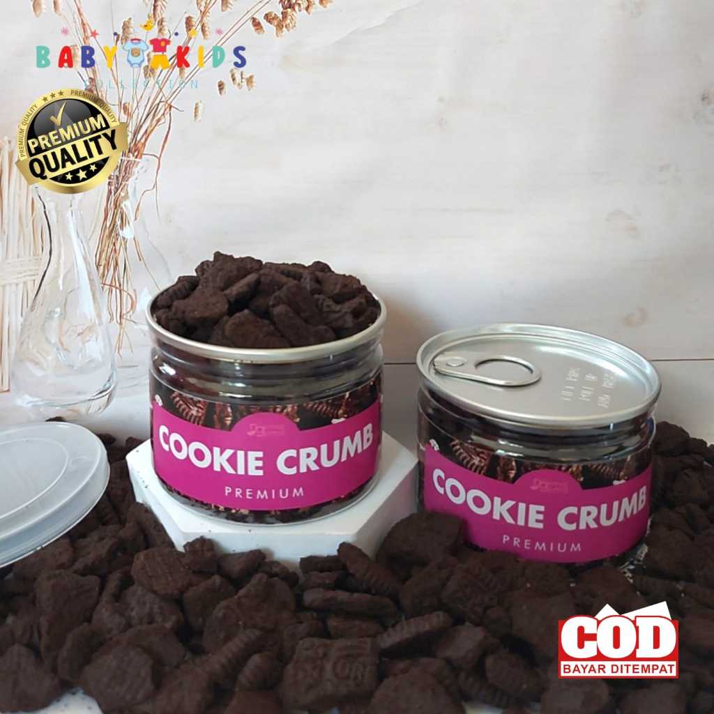 

CAN Cookie Crumb O-oreo Biskuit Crumb Remahan Biskuit Hiasan Topping Kue Puding Cake Kualitas Premium