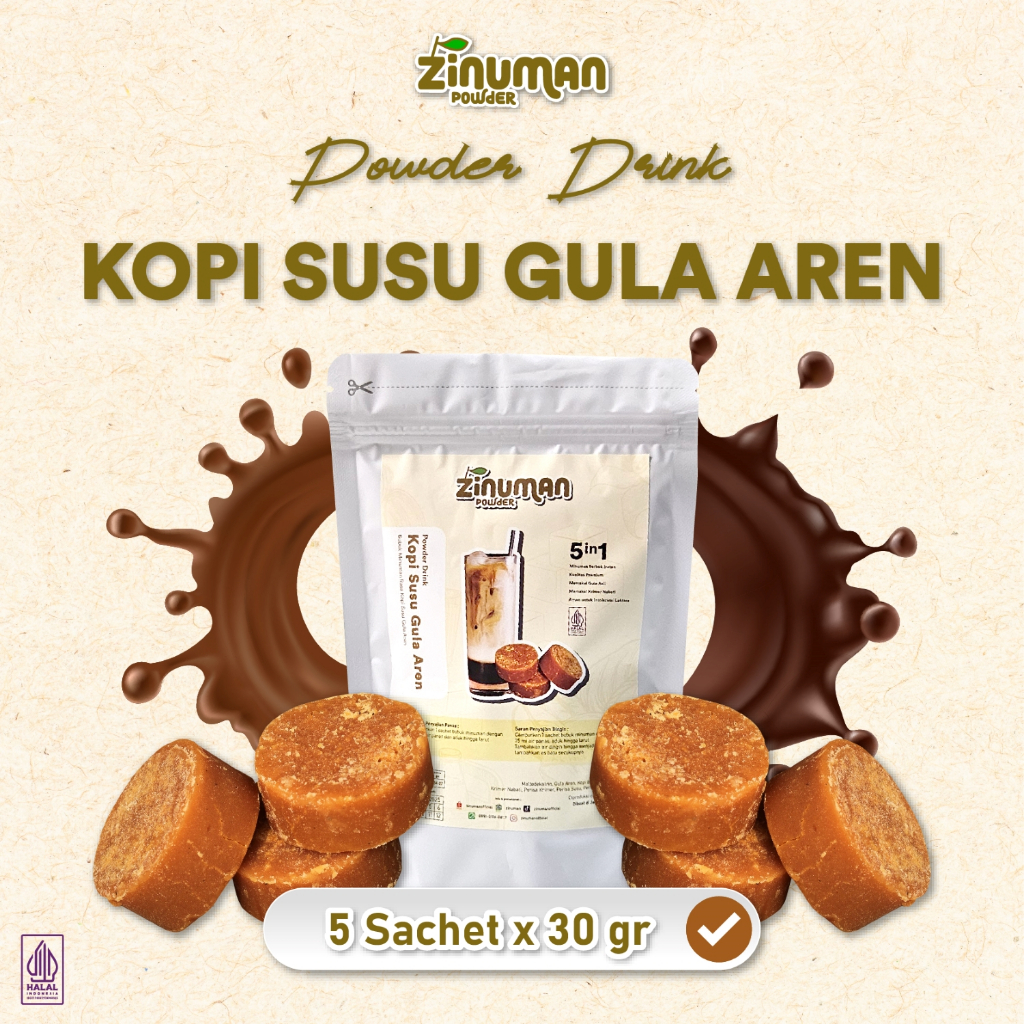 

Zinuman Powder Kopi Susu Gula Aren Sachet Pack 5s x 30 gr