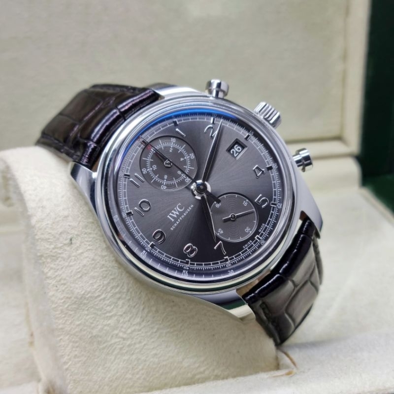 IWC Portuguese Chronograph Grey Rhodium Dial