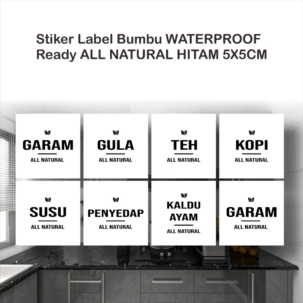 

STIKER LABEL BUMBU DAPUR DAN PERALATAN MANDI KEREN WATERPROOF PENANDA TOPLES AESTHETIC