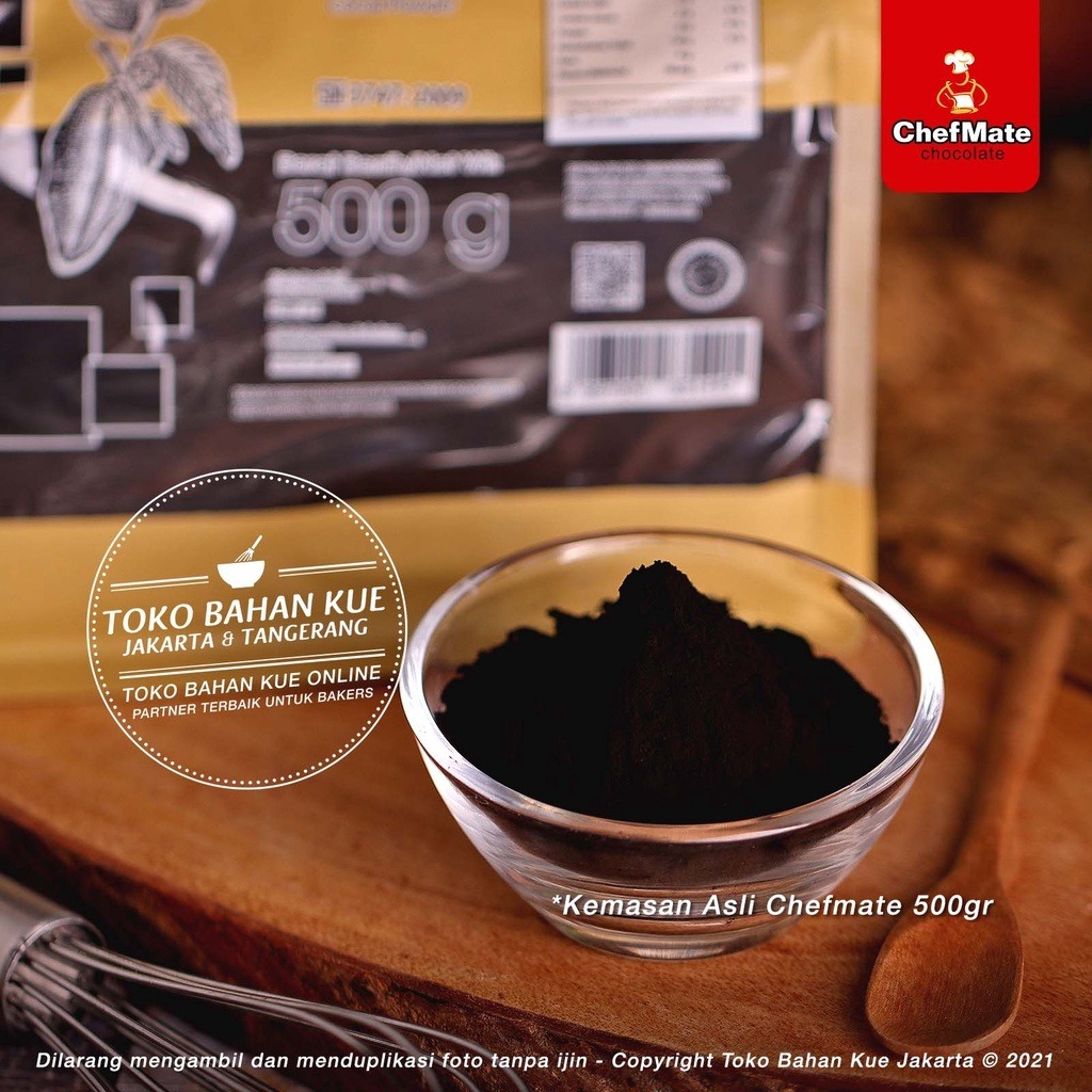 

Chefmate Black Pure Cocoa Powder 500gr Repack Cokelat Bubuk Murni Premium Warna Hitam Noir