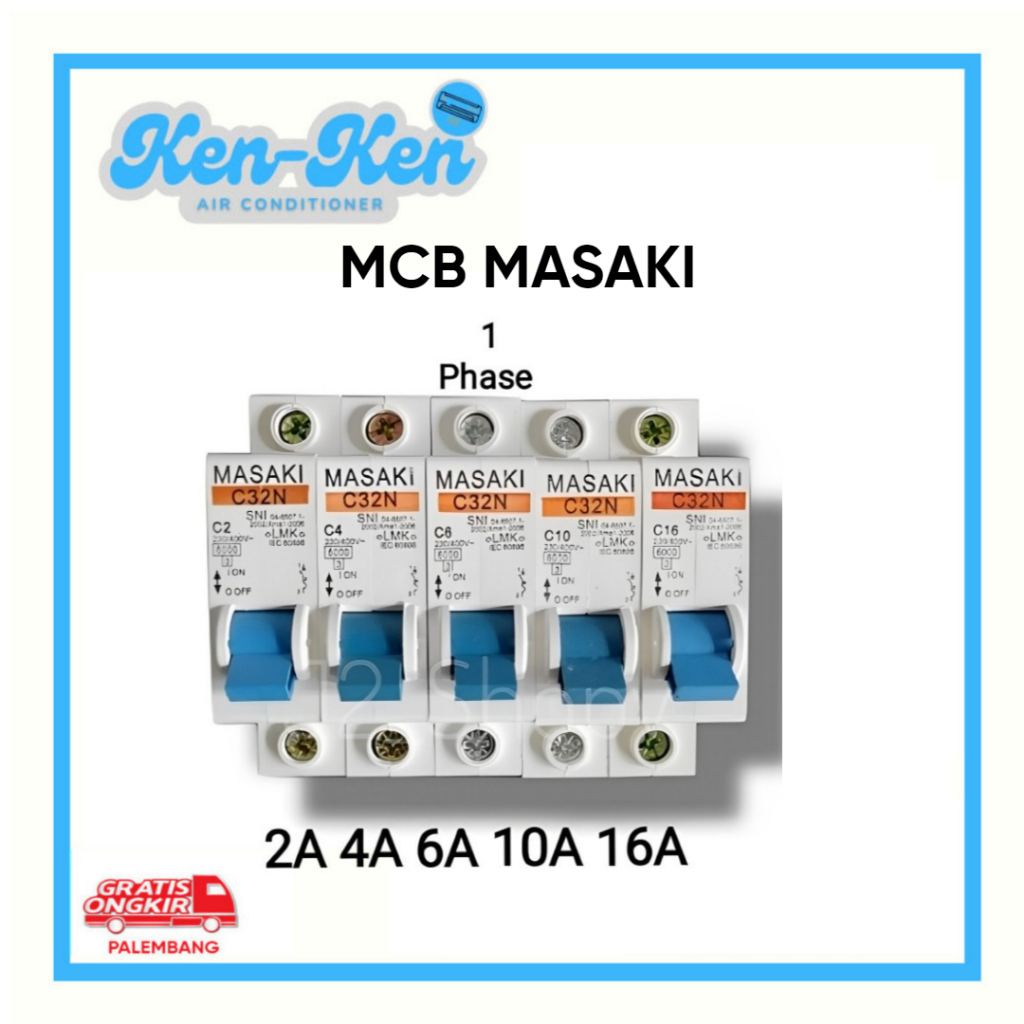 MCB MASAKI 6 AMPERE 10 AMPERE BOX MCB