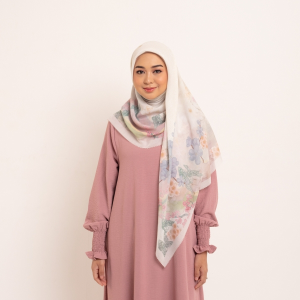 SEGI EMPAT MOTIF ELZATTA TERBARU HIJAB SEGIEMPAT MOTIF PREMIUM KANARA PESONA BUNGA BEGONIA