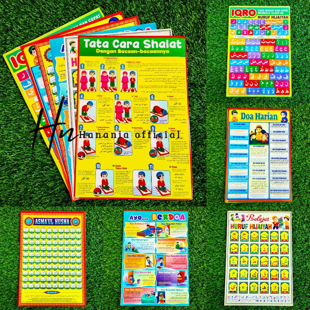 

1 PCS POSTER EDUKASI ANAK CARA SHOLAT/ AYO BERDOA/ DOA HARIAN/ HIJAHIYAH/ ASMAUL HUSNAH/ IQRO