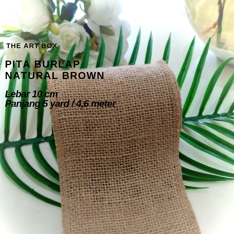 

Pita Burlap 5 Yard/4,6 M Rustic Renda Vintage Decor Kain Goni Craft - Lebar 10cm