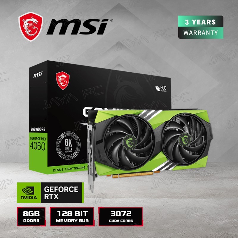 VGA MSI GeForce RTX 4060 Gaming X NV Edition 8GB - 8 GB DDR6