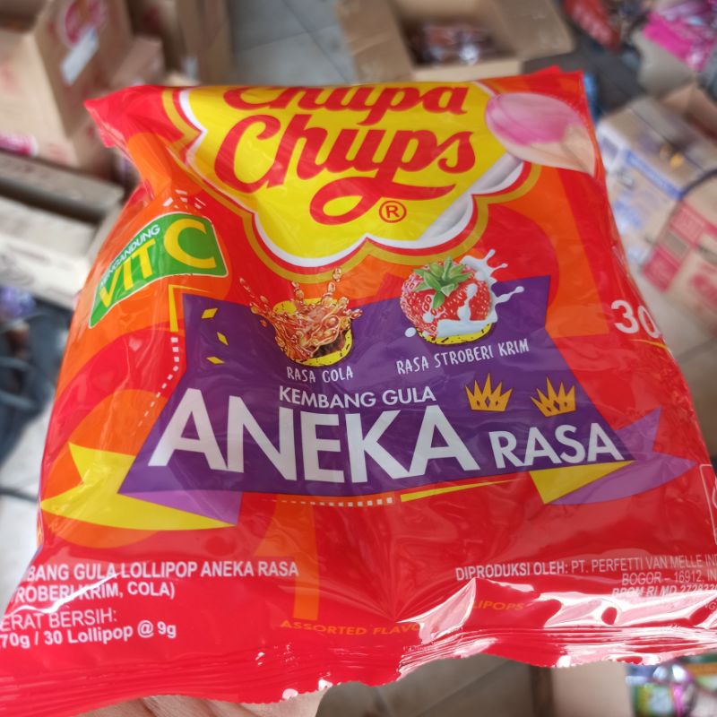 

Kembang Gula Lolipop Aneka Rasa Stroberi Cola CHUPA CHUPS