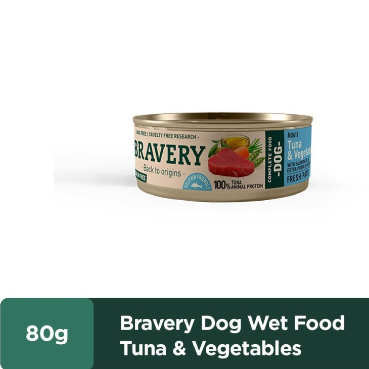 Bravery Dog Wet Food Tuna & Vegetables 80 gr / Makanan Anjing / Wet Food Anjing (BWT14)