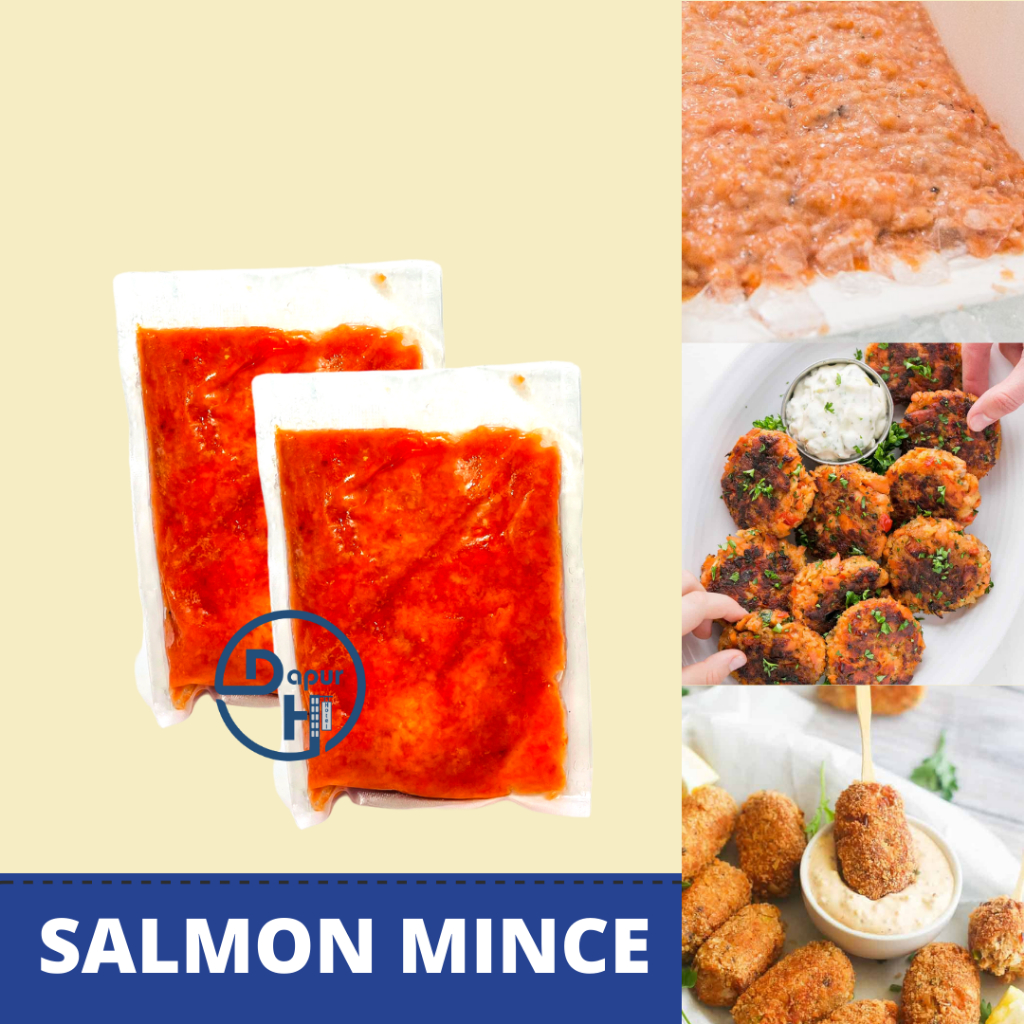 

SALMON Mince Full Daging 100 g | Kerok daging Ikan Salmon Segar | Salmon Fish