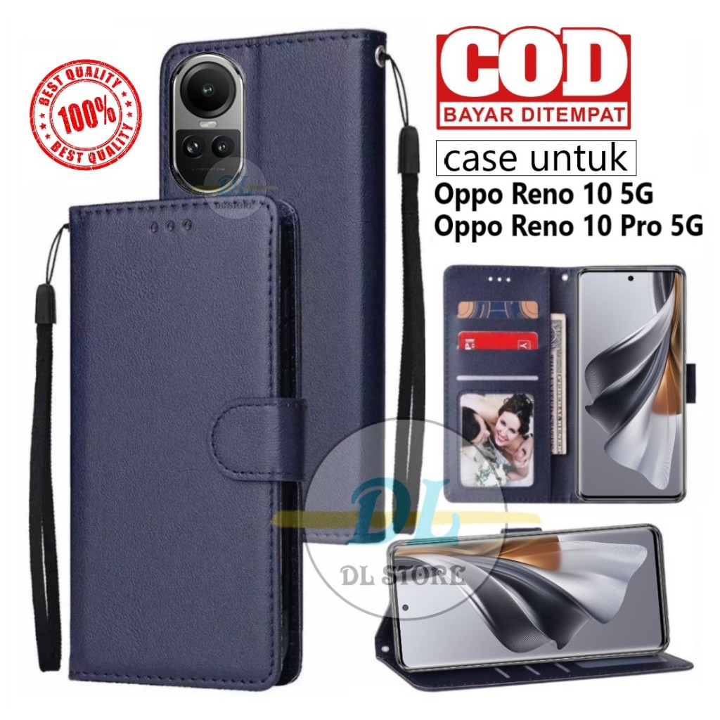 FLIP CASE OPPO RENO 10 5G OPPO RENO 10 PRO 5G FLIP LEATHER CASE PREMIUM-FLIP WALLET CASE KULIT/CASE 