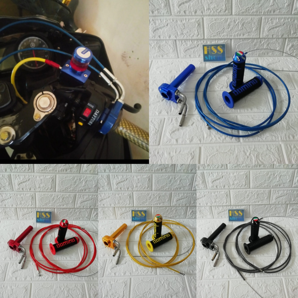 Gas Spontan 2 Kabel + Handgrip Jalu = Mio M3, Beat Esp, Fazzio. Vario 150. Mio J, Fazzio, Scoopy.