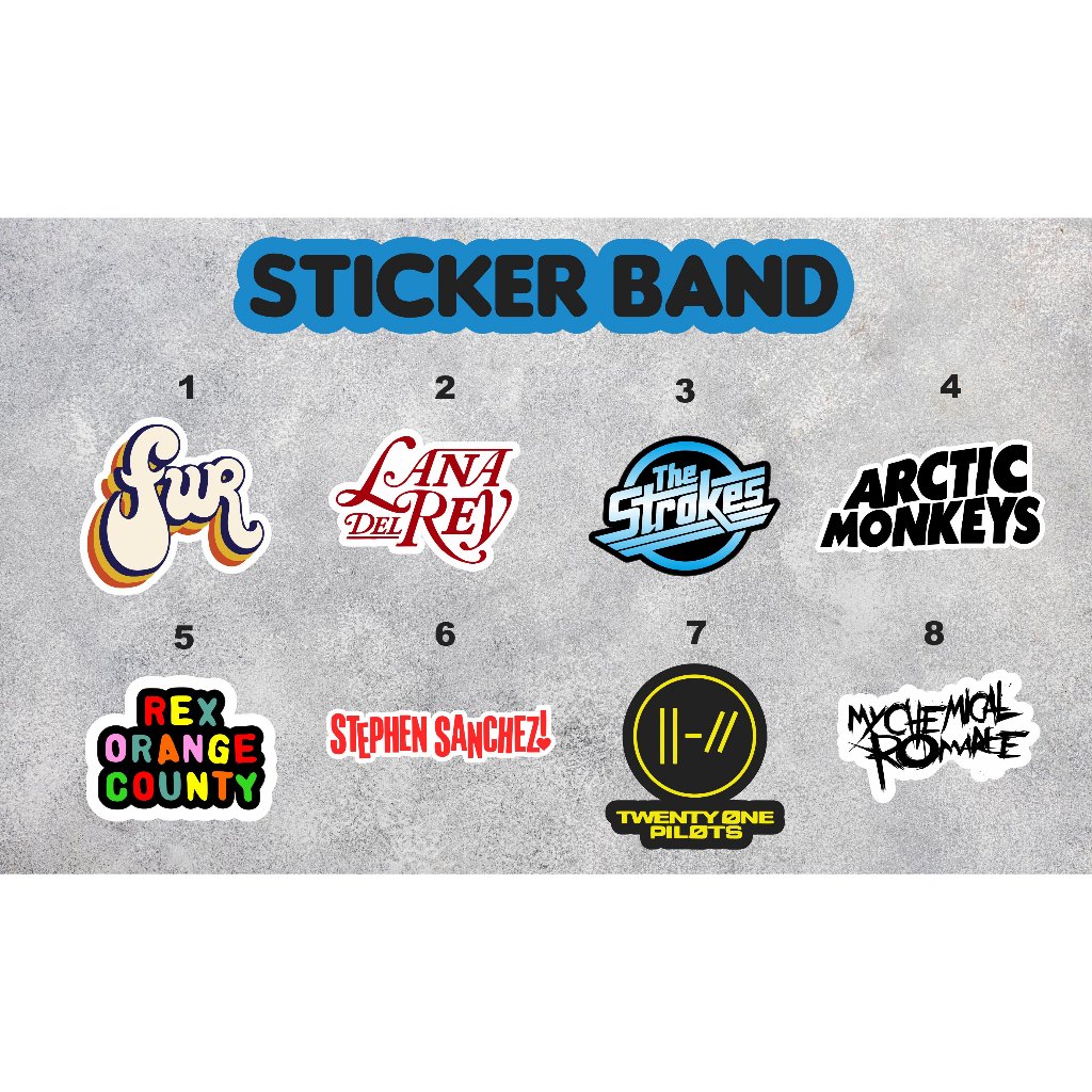 

STICKER AESTHETIC / STICKER BAND SATUAN / STICKER MOTOR HELM LAPTOP TUMBLR