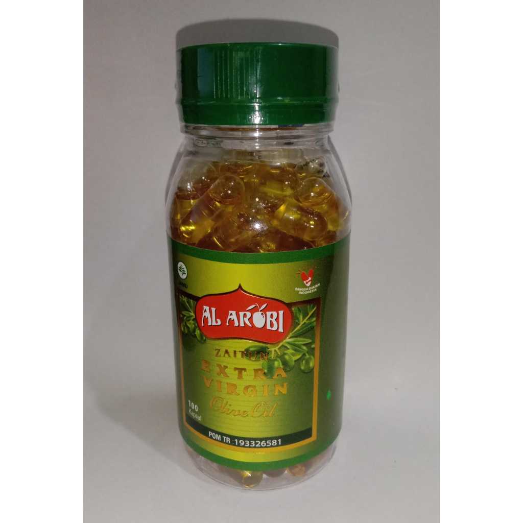 Kapsul Minyak Zaitun Al Arobi Jaitun Asli Murni Original 100% Arab Extra Virgin Olive Oil 100 Kapsul