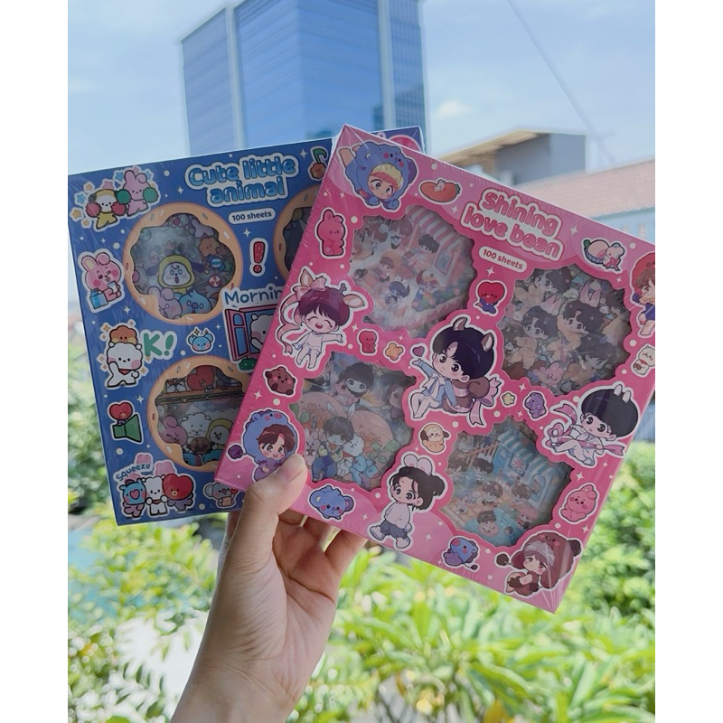 

Ready Stiker BTSxBT21 Limited Stock Stiker Anti Air Isi 100Lembar Perbox