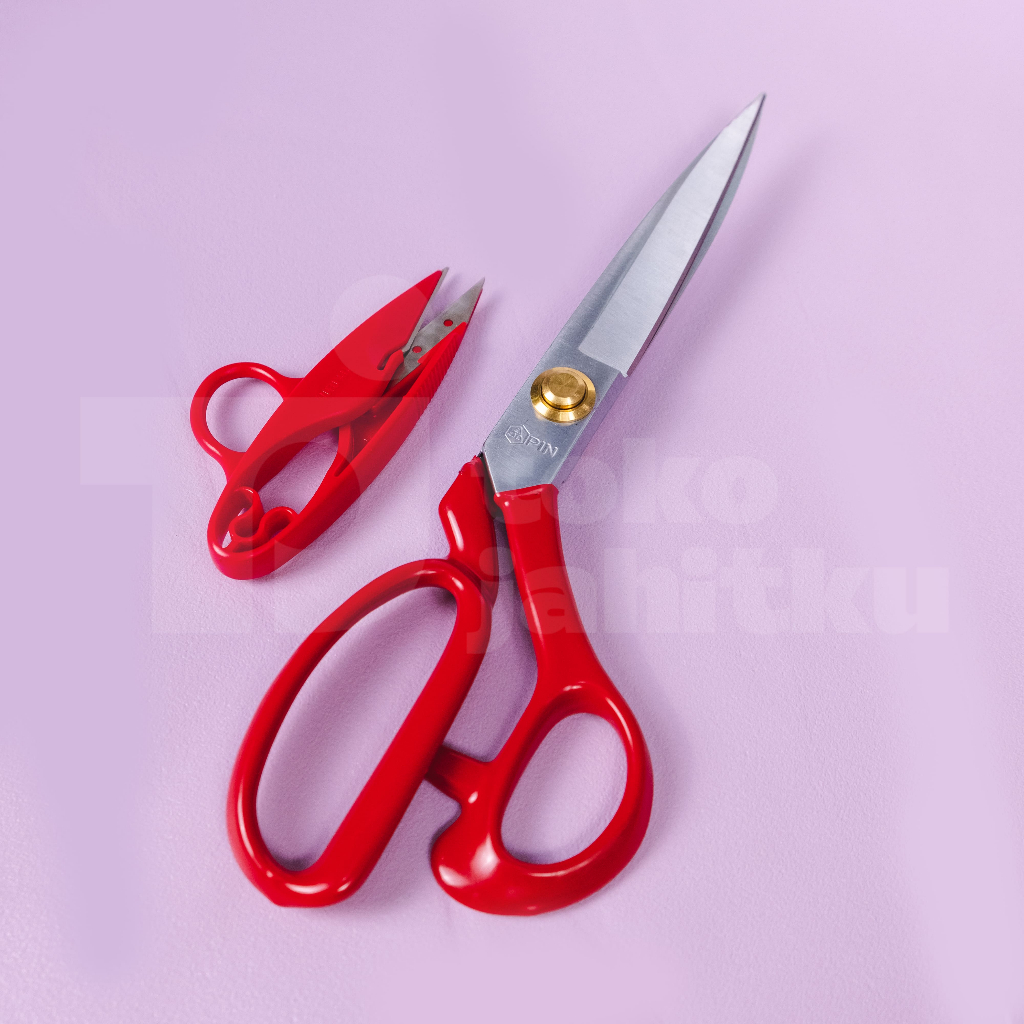 Gunting Kain/ Gunting Potong Bahan Kain 10" Putih PIN/ PIN-1104
