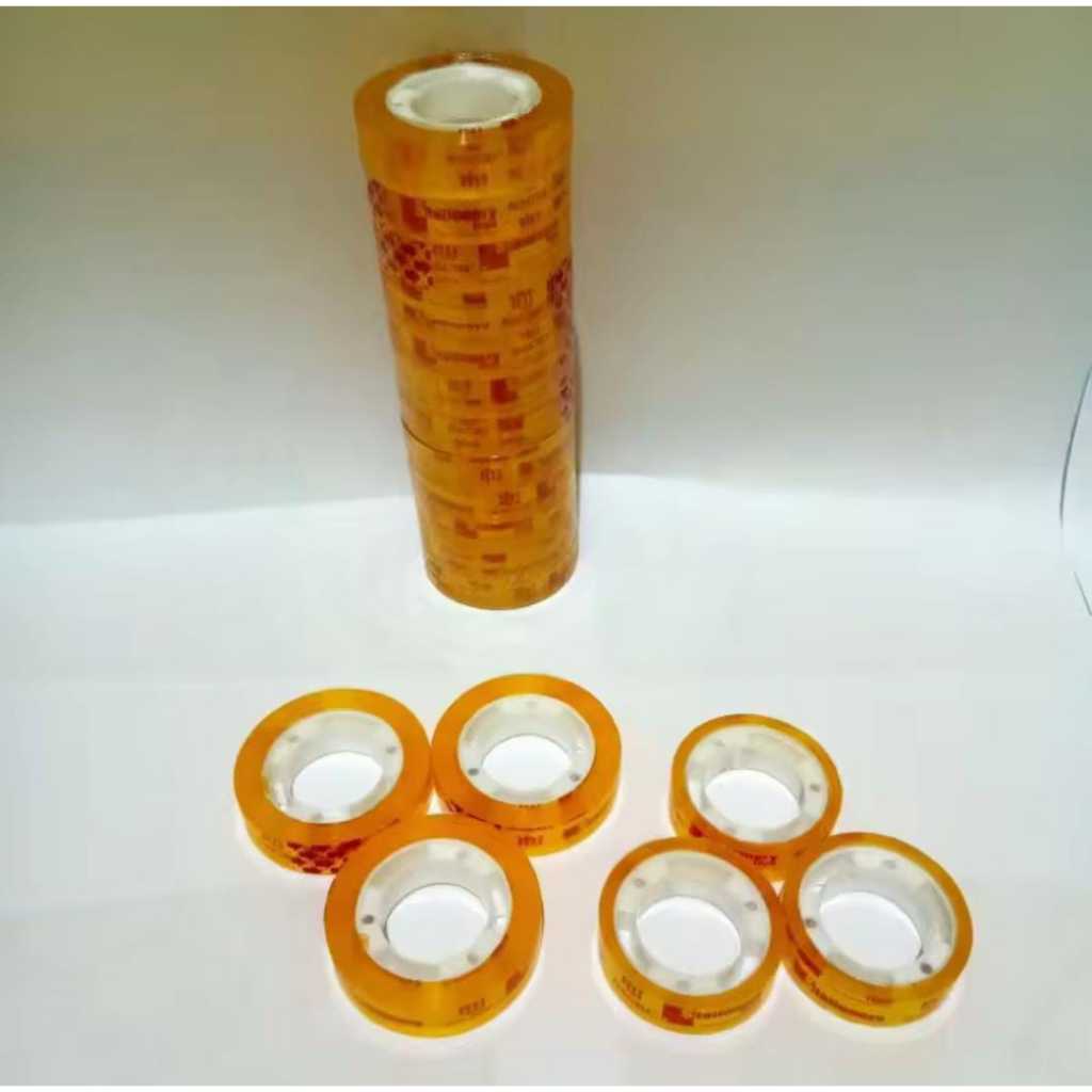 

Selotip 12 pcs Murah Solasi Kado Tipis Lem Bening
