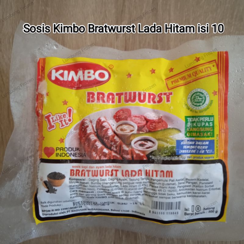 

Sosis Kimbo Bratwurst Lada Hitam isi 10