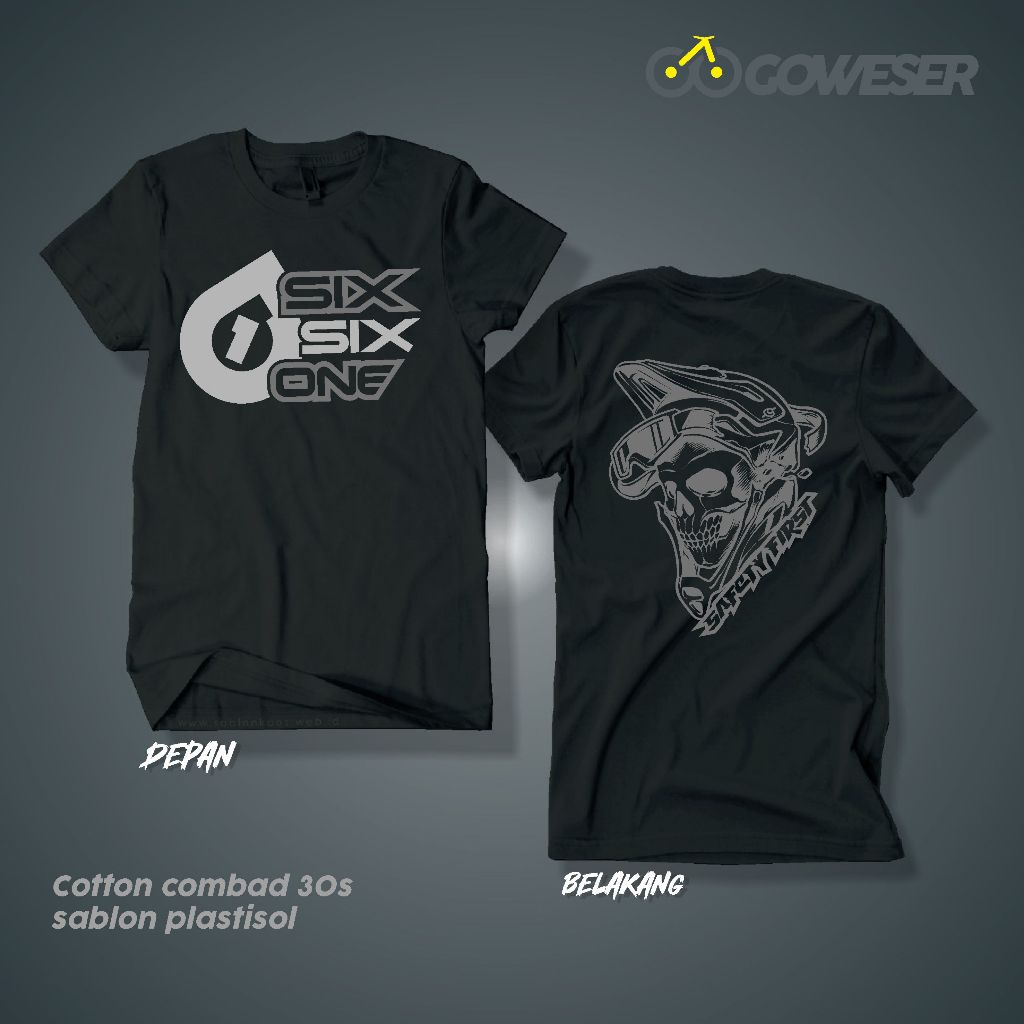 Kaos Sixsixone/ T-Shirt Sixsixone/ Kaos 661/ Kaos MTB/ Kaos Sepeda/ Kaos Downhill/ Kaos Born To Ride