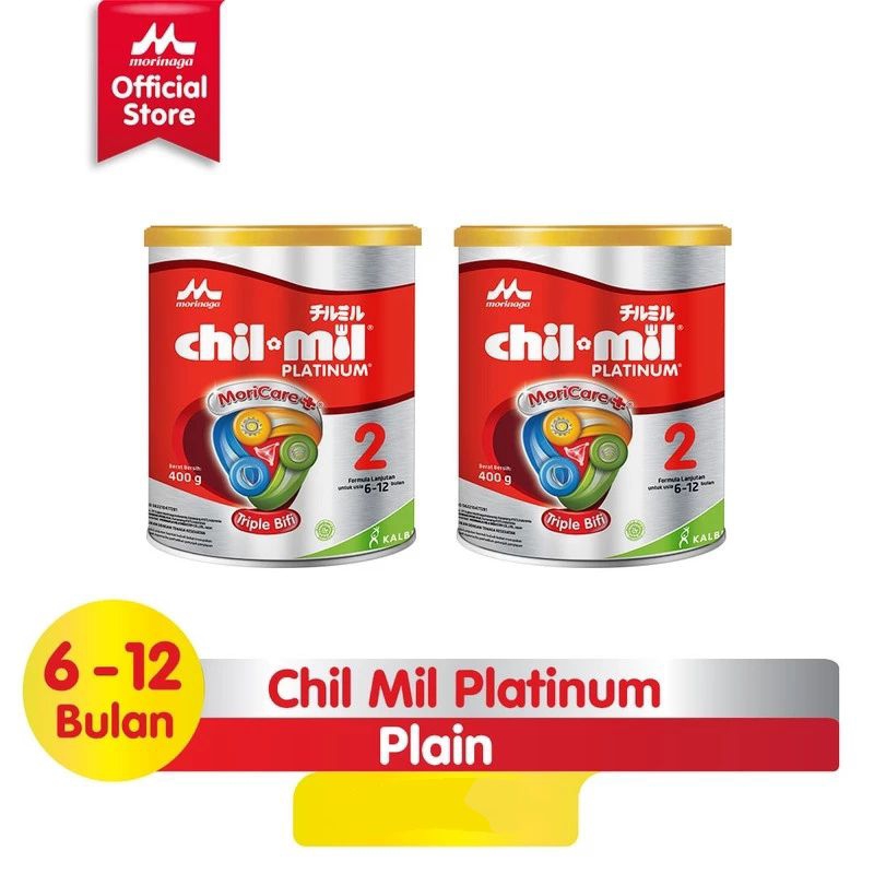 MORINAGA CHIL MIL PLATINUM 2 (6-12BULAN) 400 GR & 800 GR,