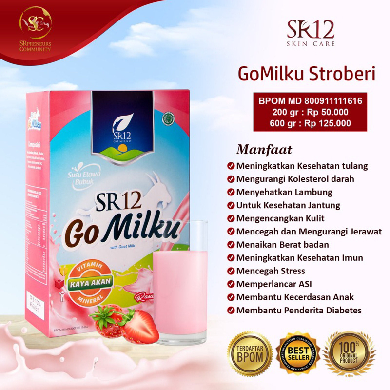 

Susu Kambing SR12 Gomilku 200gr Go Milku Susu Bubuk Etawa Halal