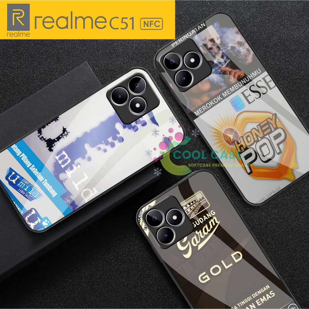 Softcase Kaca Case Realme C51 NFC Terbaru Motif [CK177] - Casing Handphone Realme C51 NFC -  Pelindu