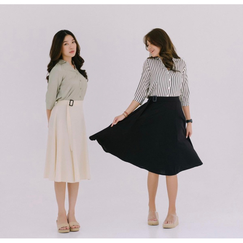 I Look Daily Aurora Skirt Linen
