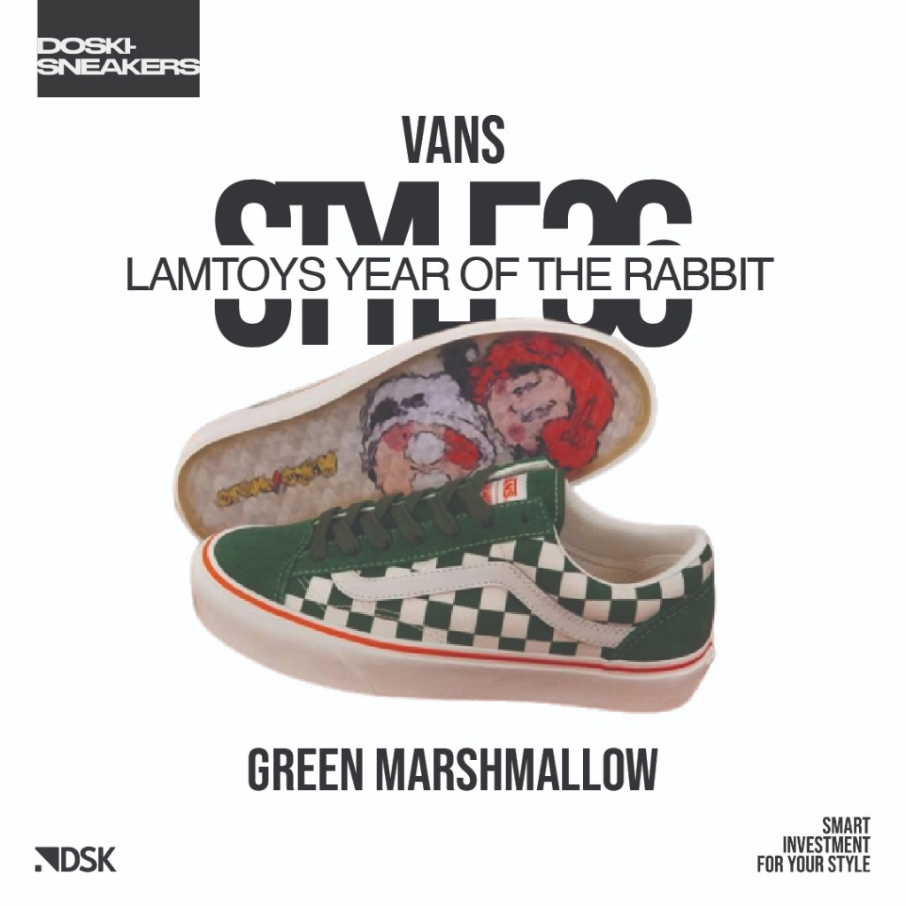 Vans Style 36 X Lamtoys Year of the Rabbit Green Marshmallow 100% Original Resmi Store Vans Original