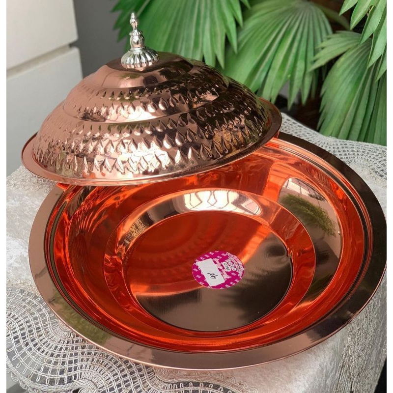 TUDUNG SAJI STAINLESS ROSEGOLD
