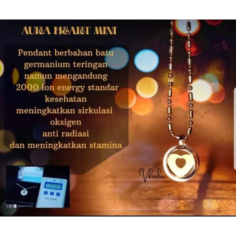 kalung pendant aura heart mini MCI