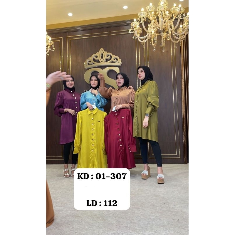Tunik Silk Kancing ORI Shellasaukia