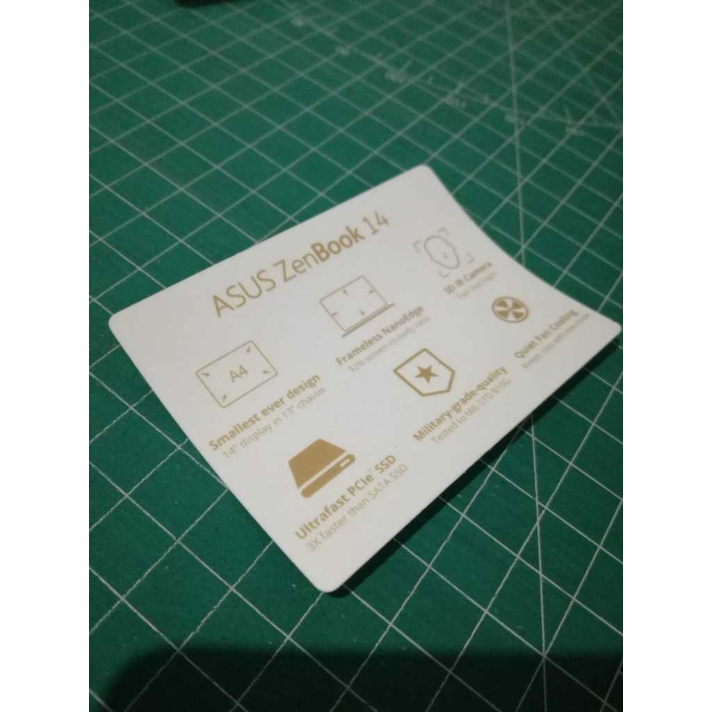 Stiker Spesifikasi Laptop Asus Zenbook 14 Series