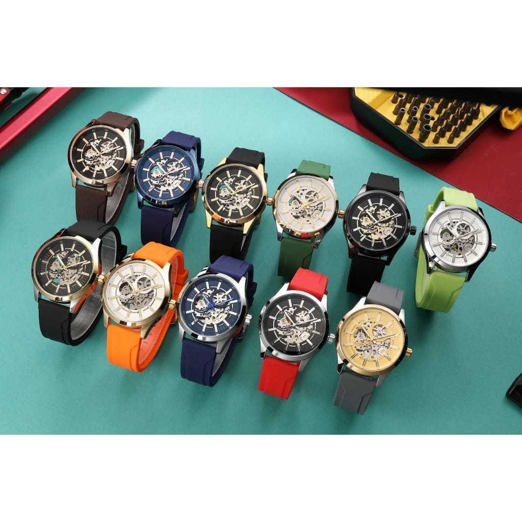 JAM TANGAN PRIA BELLEDA AUTOMATIC 9530 TALI RUBBER