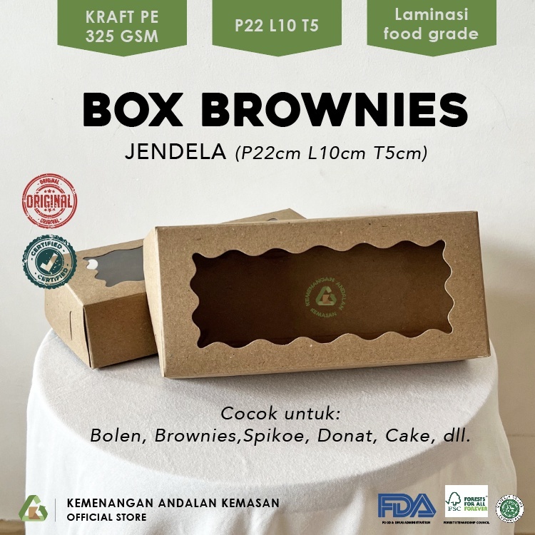 

Box Brownies Jendela Dus Brownies Dus Brownis Box Brownis Kemasan Brownies Wadah Brownies Laminasi Food Grade 22x10x5