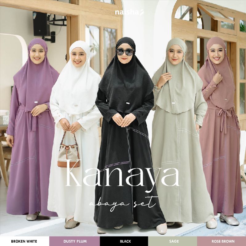 KANAYA ABAYA // Abaya satu set Bergo / Abaya Wanita