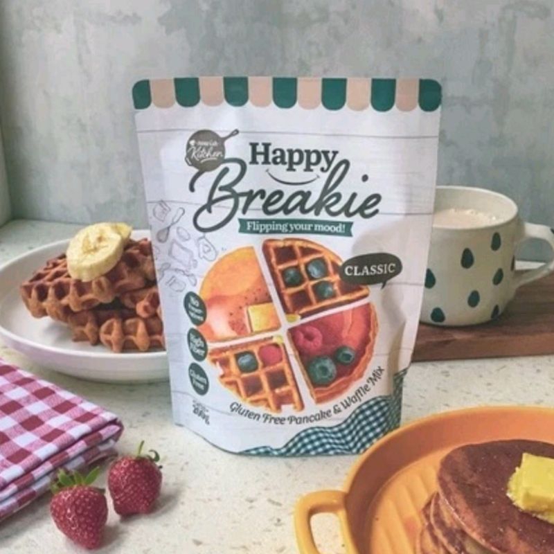 

happy breakie free gluten pancake dan waffle (bebas gluten)