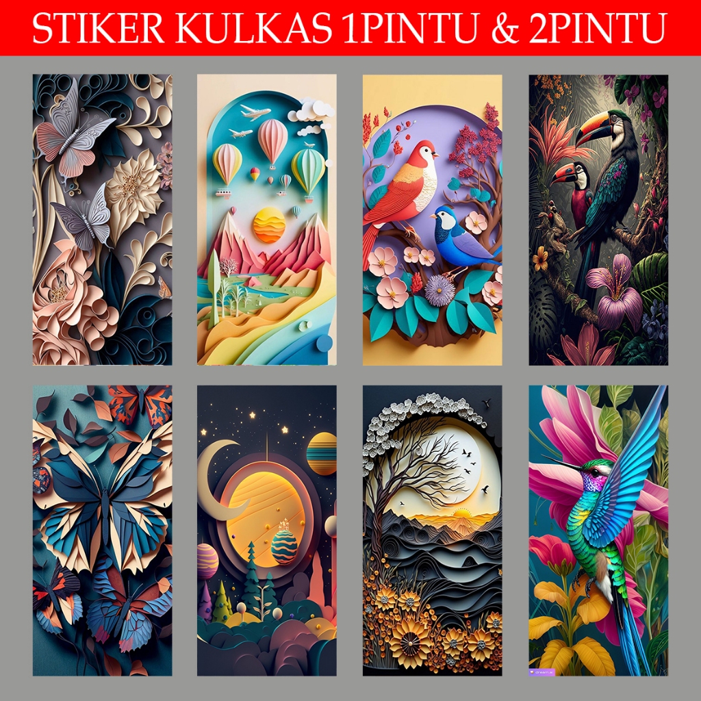 STIKER KULKAS, WALLPAPER KULKAS