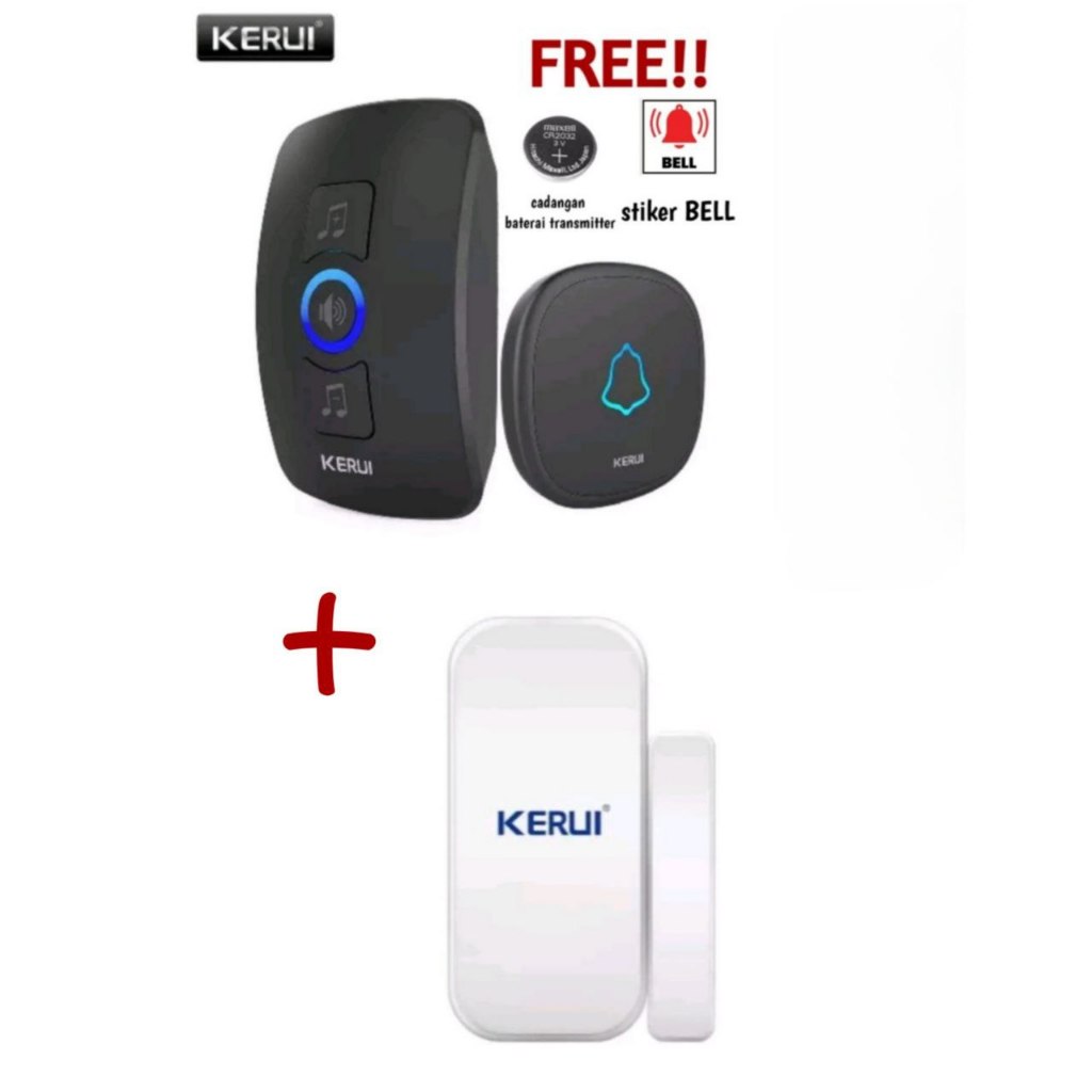 KERUI M525 + KERUI D025 Wireless Bel Rumah wireless Multi Tone Bel Pintu Doorbell