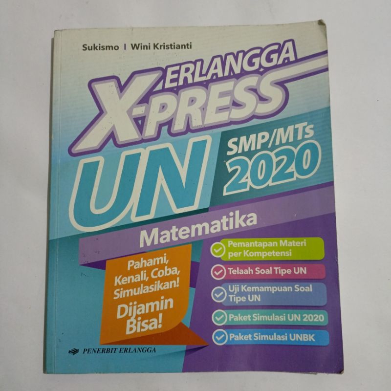 Buku Erlangga X-Press UN SMP/MTs 2020 Matematika